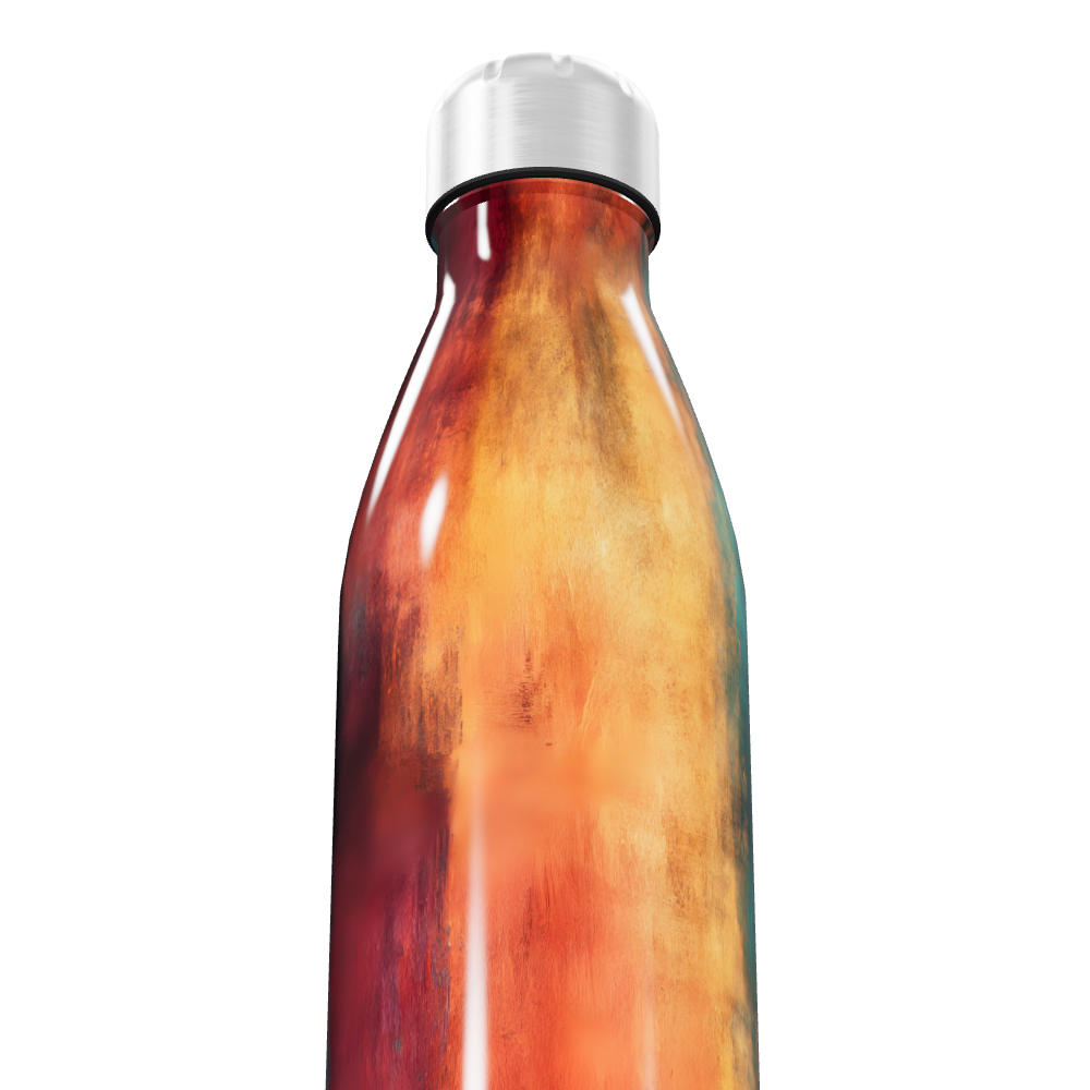 Garrafa Inox - Estampa Abstrata Colorida