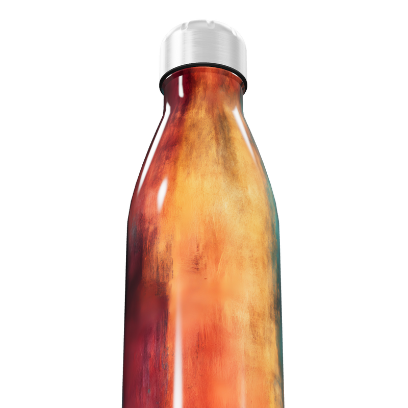 Garrafa Inox - Estampa Abstrata Colorida