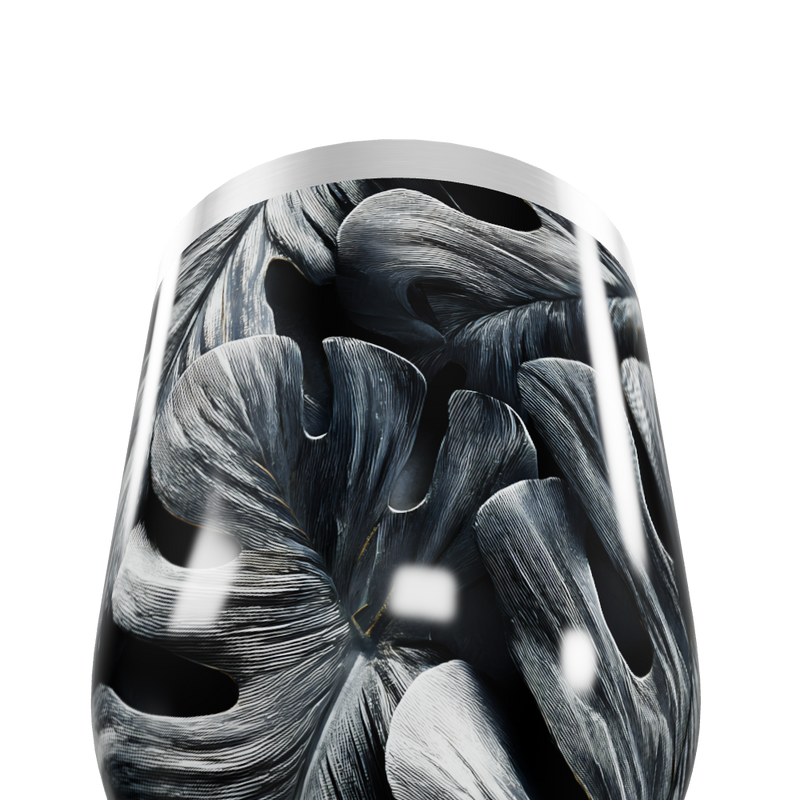 Copo Térmico Slim - Preto Folhagem