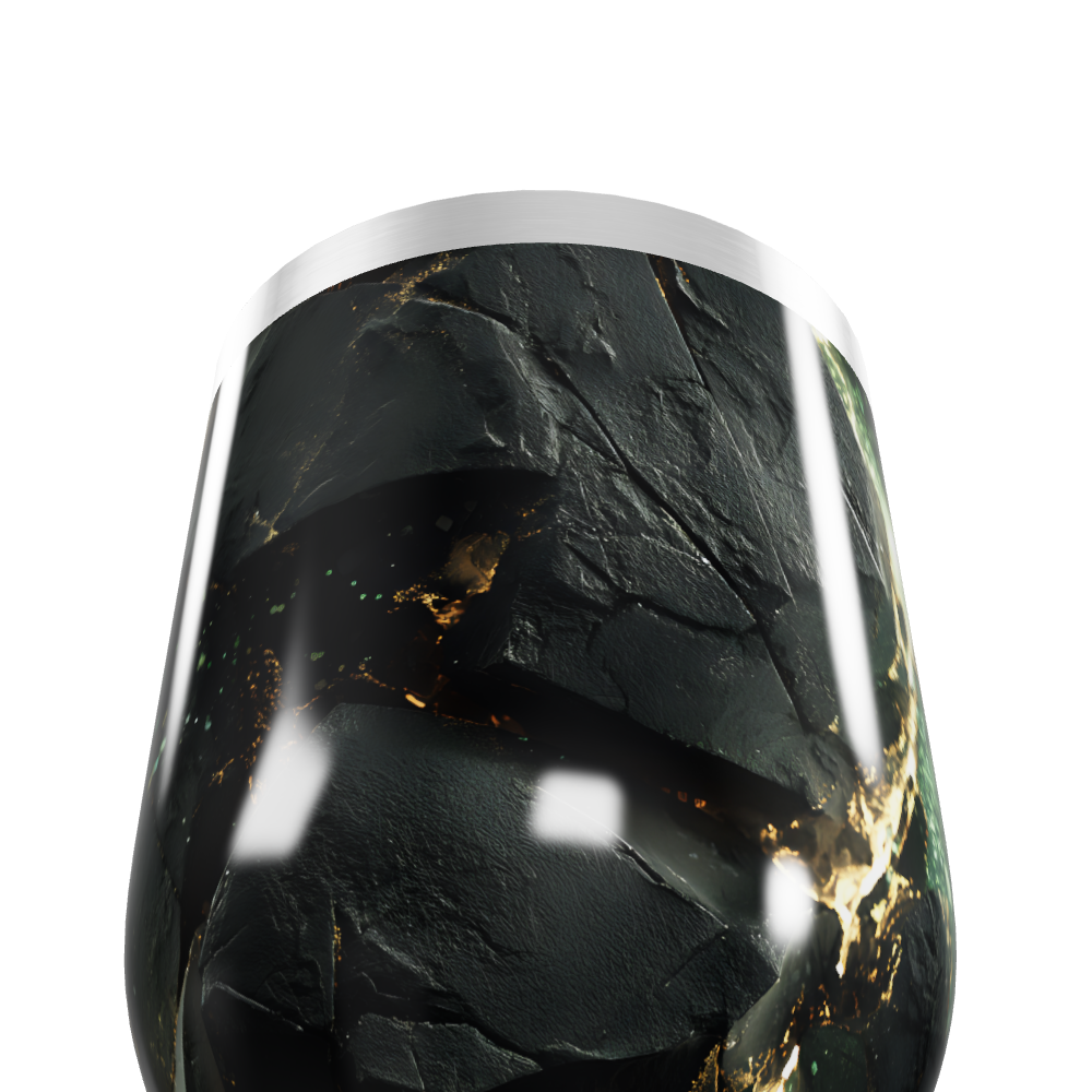 Copo Térmico Slim - Preto Mármore Inox