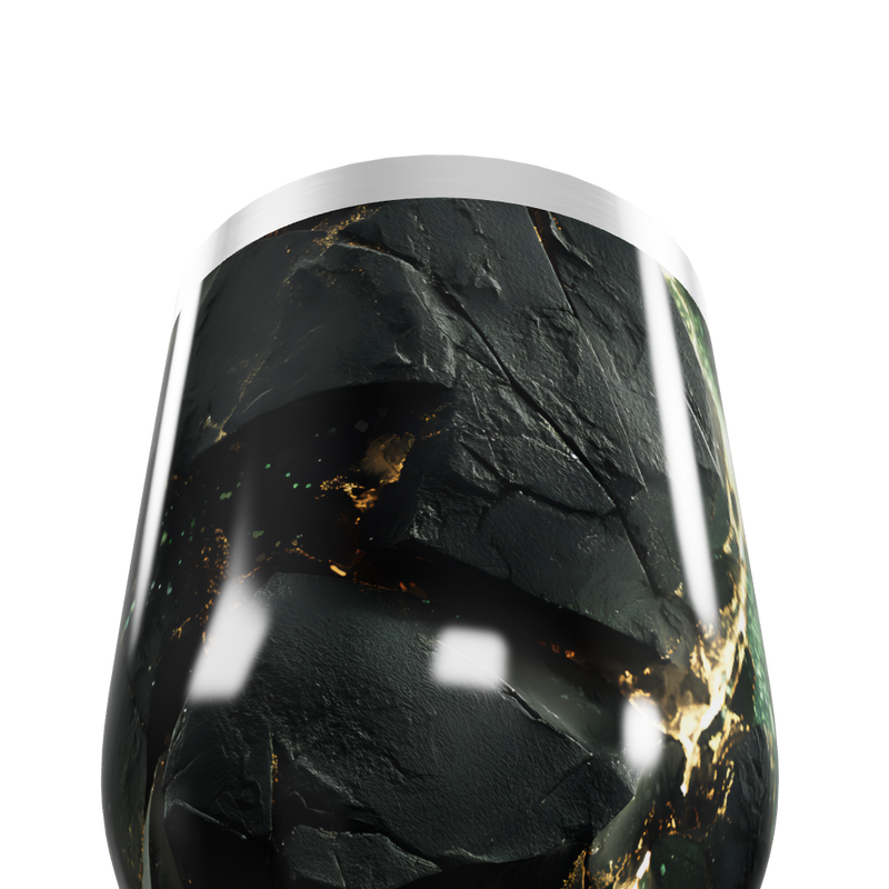 Copo Térmico Slim - Preto Mármore Inox