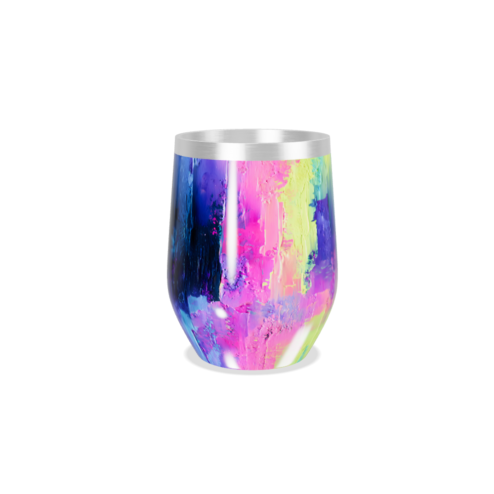 Copo Térmico Slim - Estampa Abstrata Colorida