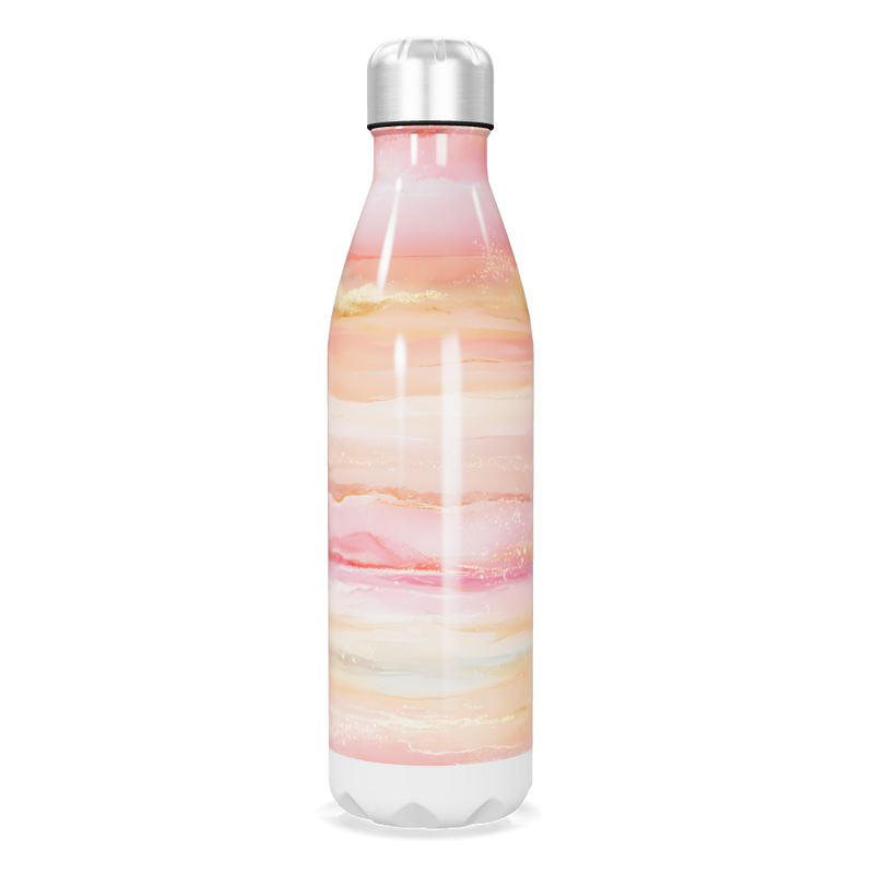 Garrafa Inox Rosa Marmorizada 750ml