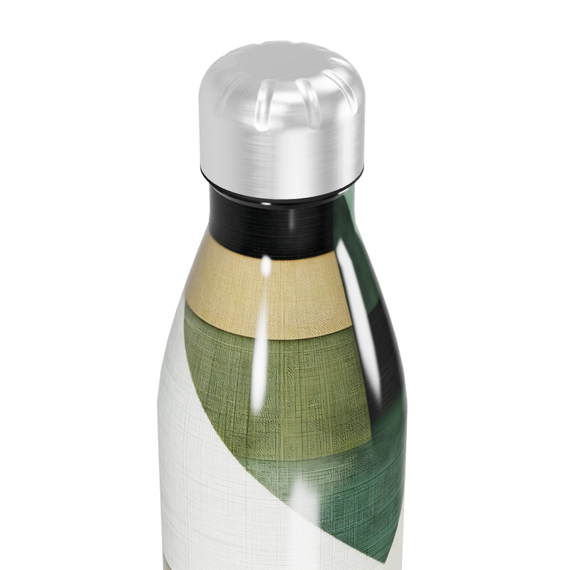 Garrafa Inox - Estampada Verde e Bege