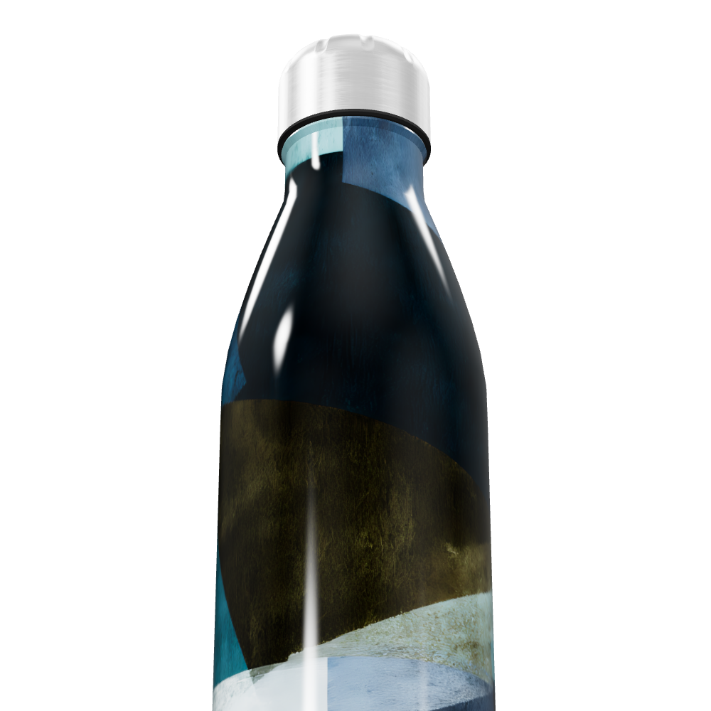 Garrafa Inox - Estampa Abstrata Colorida