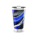 Copo Térmico - Azul com Estampa Abstrata