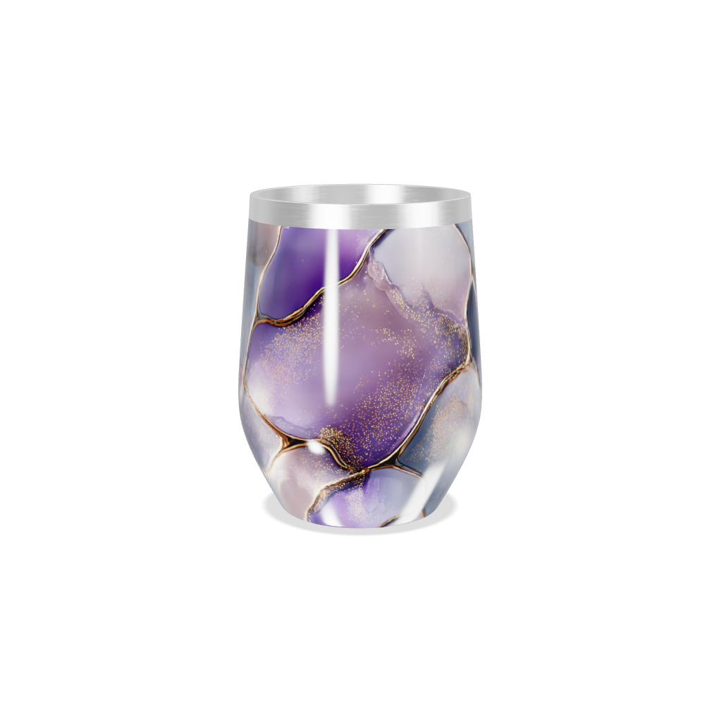 Copo Térmico Slim - Mármore Roxo Elegante