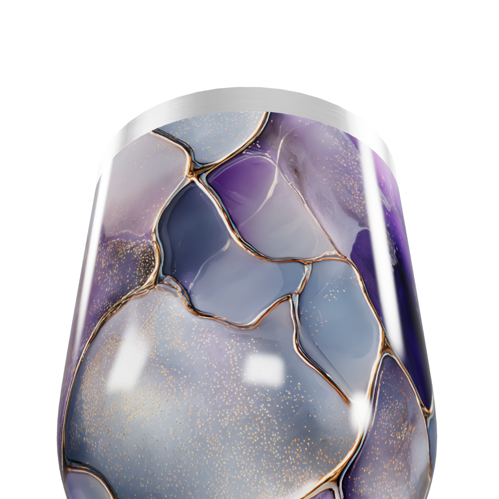 Copo Térmico Slim - Mármore Roxo Elegante