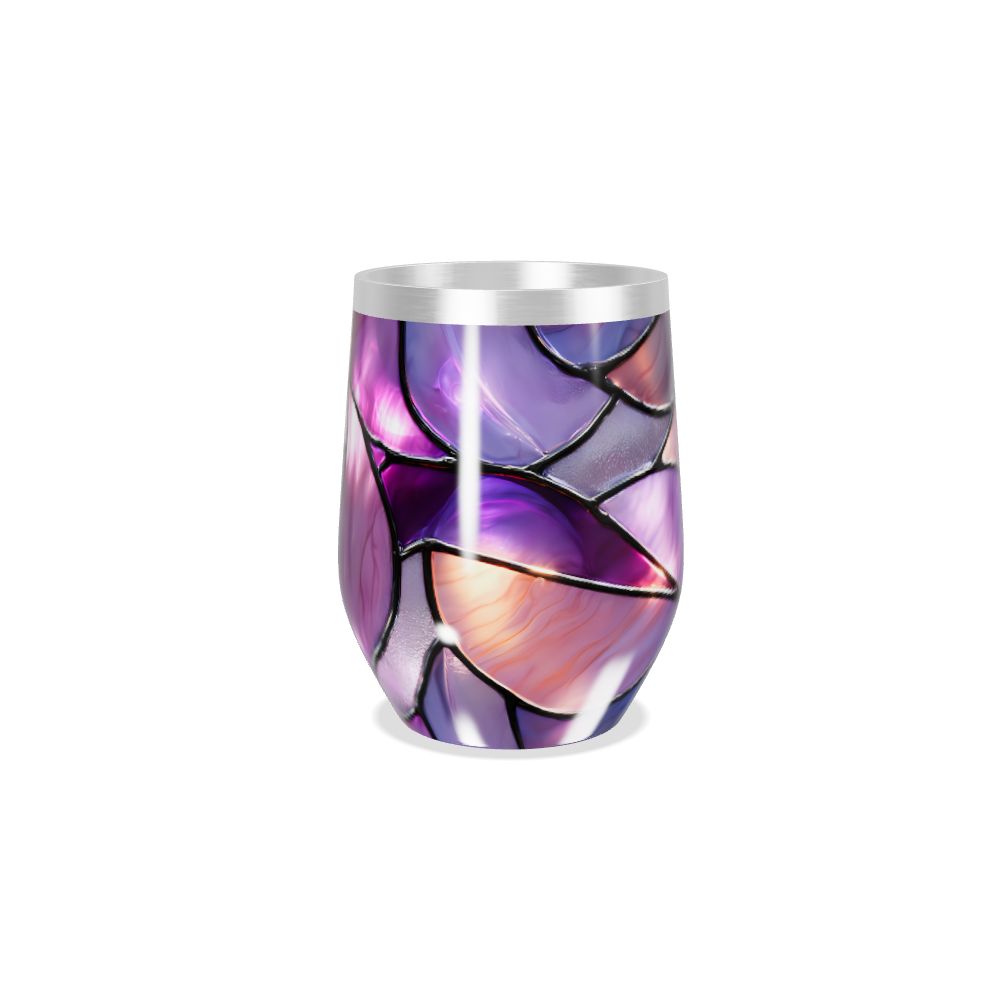 Copo Térmico Slim - Vidro Colorido Abstrato