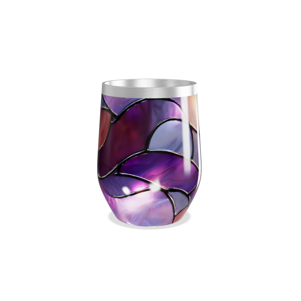 Copo Térmico Slim - Vidro Colorido Abstrato