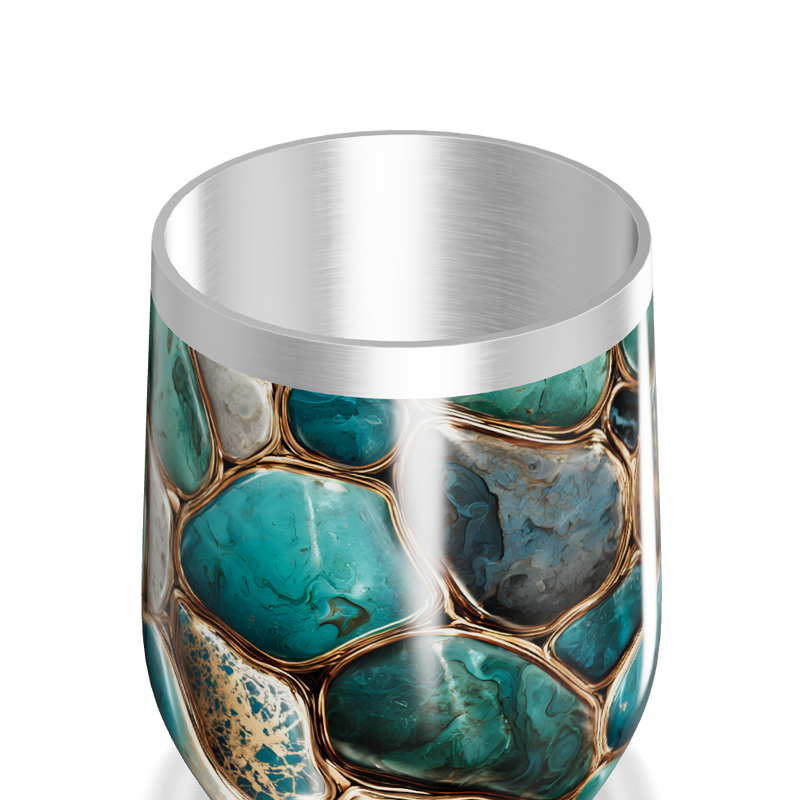 Copo Térmico Slim - Estampa Pedra Azul