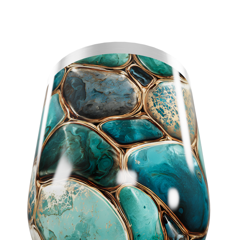 Copo Térmico Slim - Estampa Pedra Azul