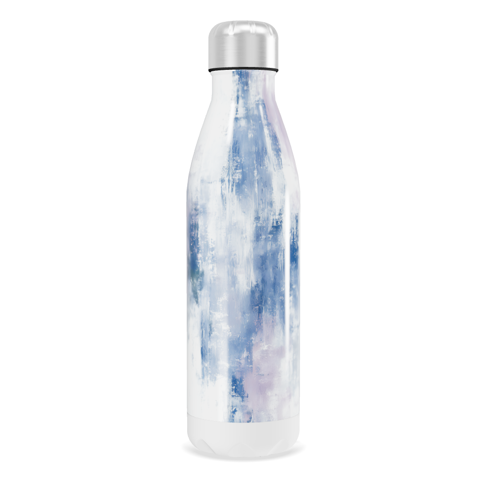 Garrafa Inox Pintura Azul e Rosa