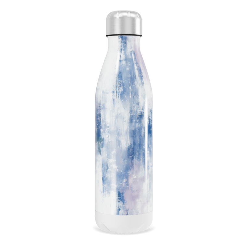 Garrafa Inox Pintura Azul e Rosa