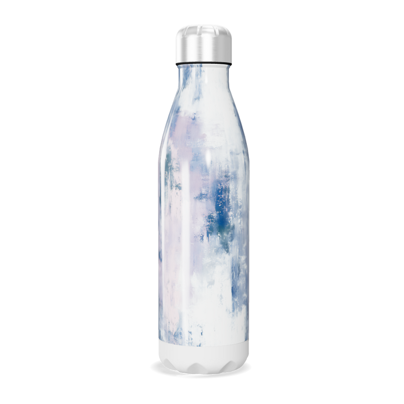 Garrafa Inox Pintura Azul e Rosa