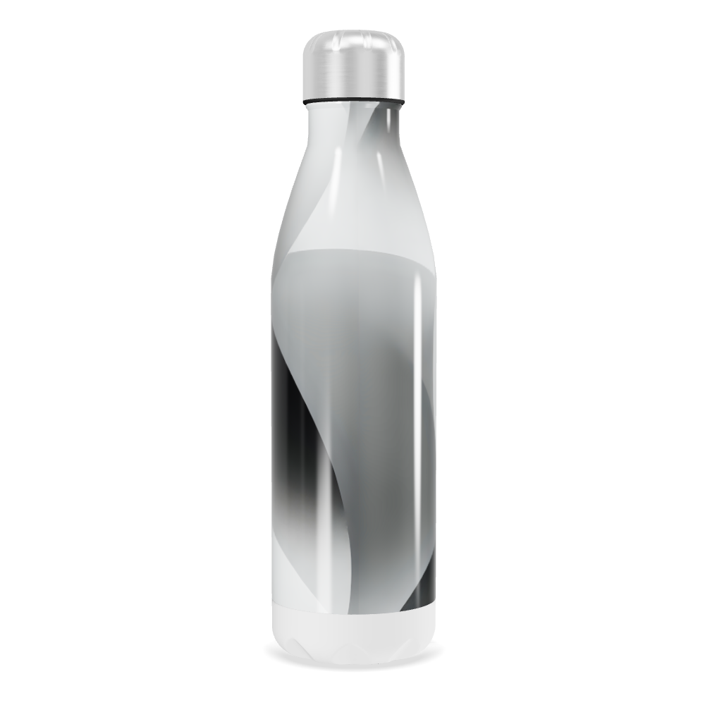 Garrafa Inox Preto Branca 500ml