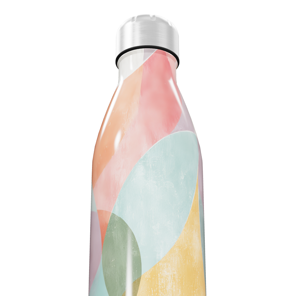 Garrafa Inox - Estampa Colorida Abstrata
