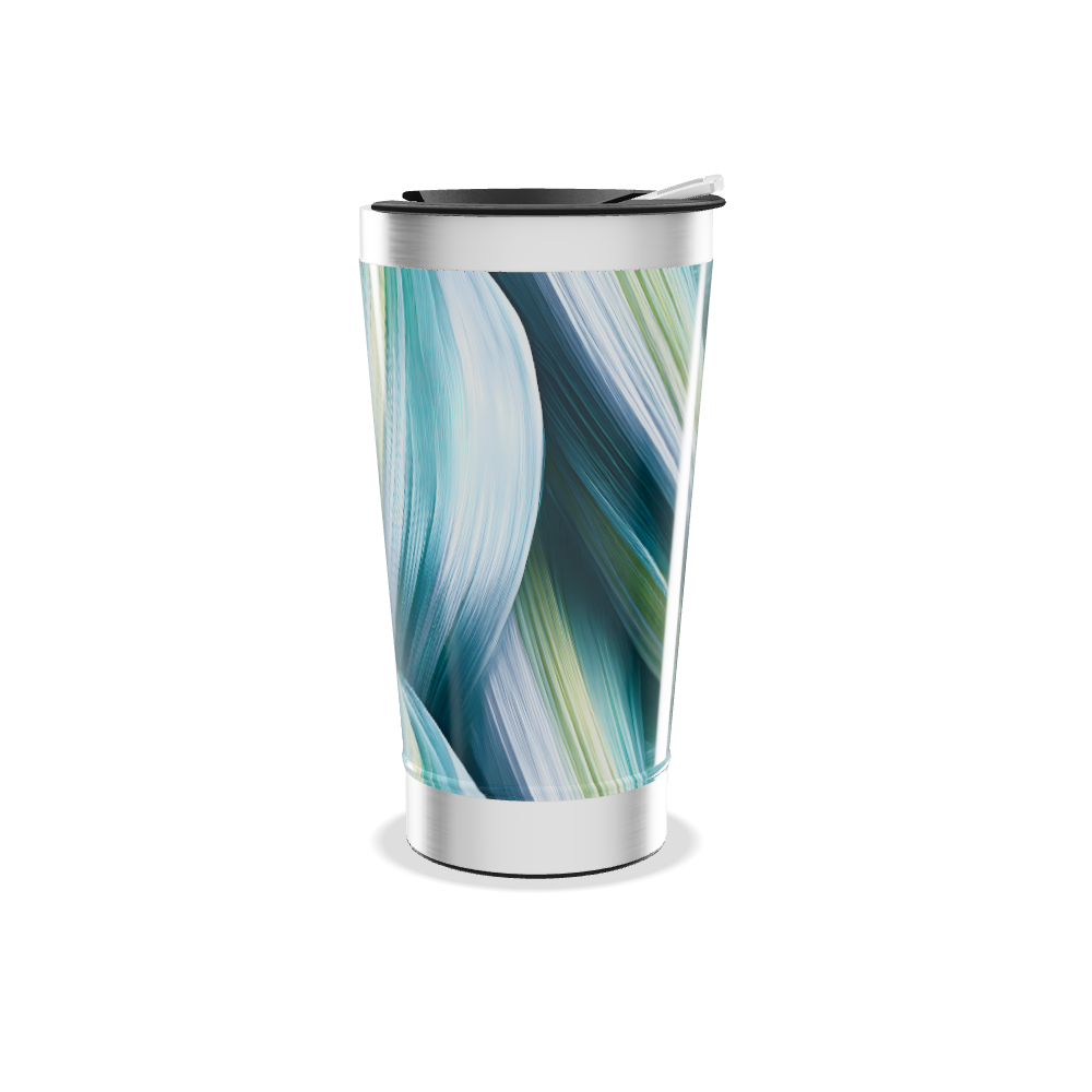 Copo Térmico - Estampa Abstrata Azul