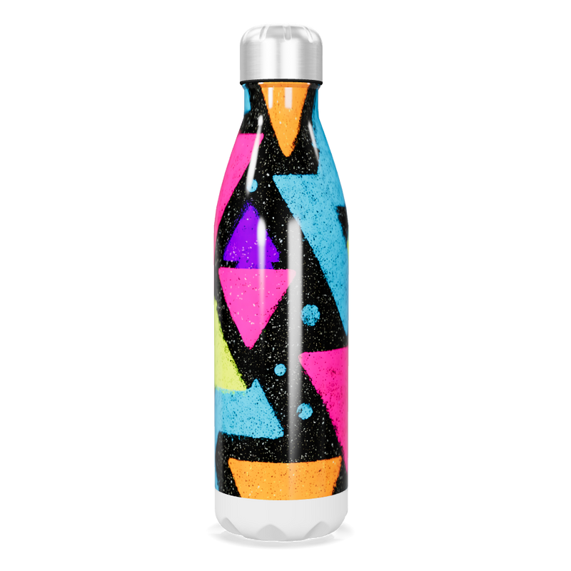 Garrafa Inox - Estampa Geométrica Colorida