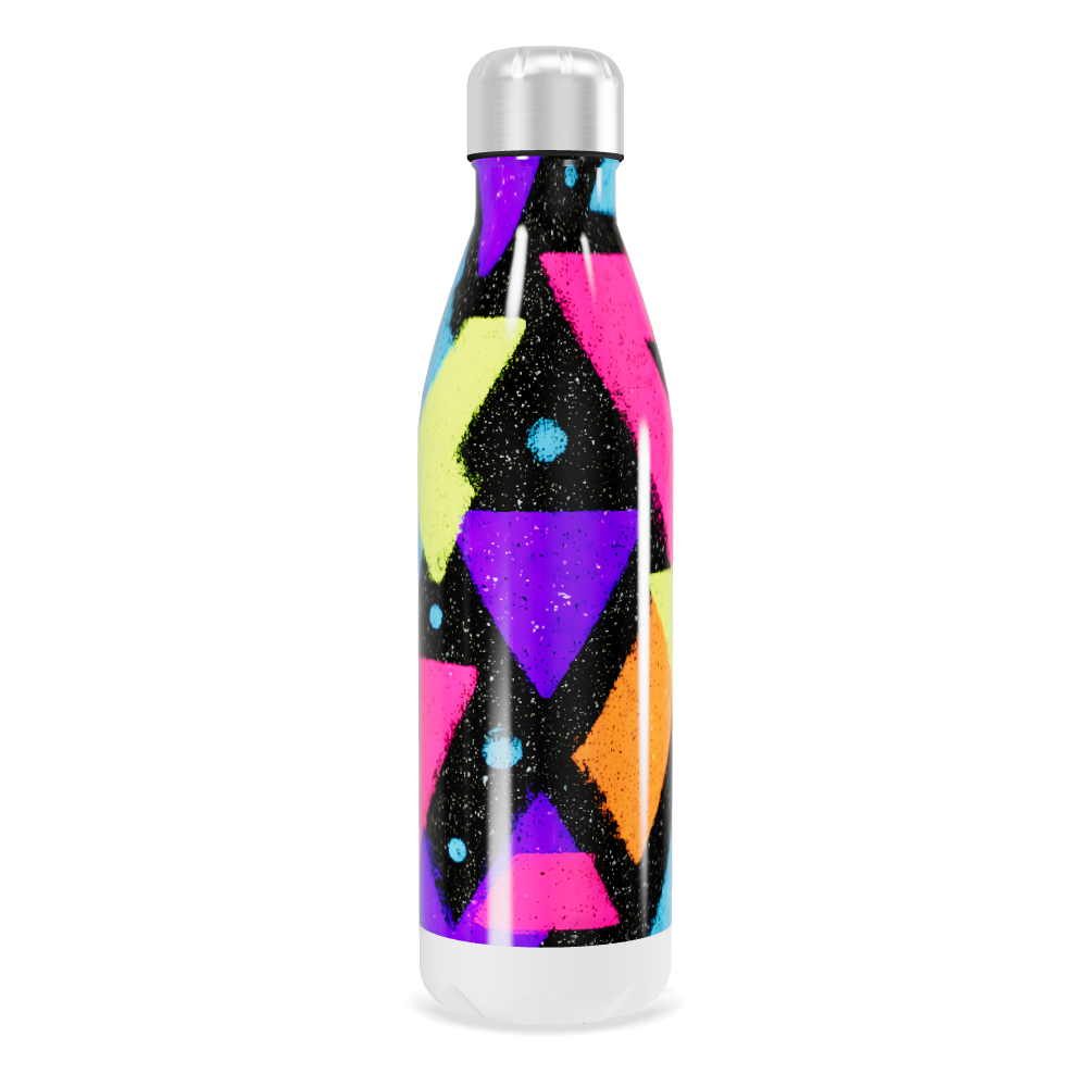 Garrafa Inox - Estampa Geométrica Colorida