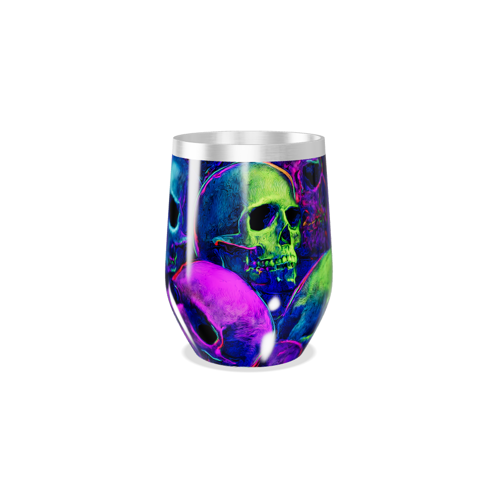 Copo Térmico Slim - Estampa Caveira Neon