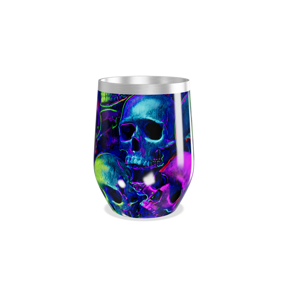 Copo Térmico Slim - Estampa Caveira Neon