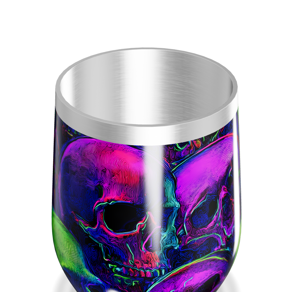 Copo Térmico Slim - Estampa Caveira Neon