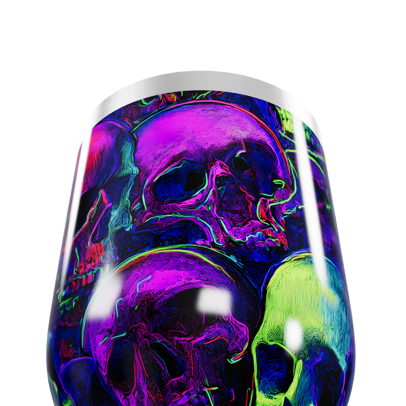 Copo Térmico Slim - Estampa Caveira Neon