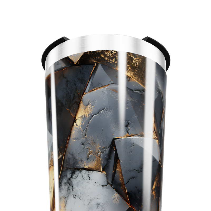 Copo Térmico - Marmorizado Preto e Dourado