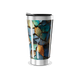 Copo Térmico - Azul com Estampa de Pedras