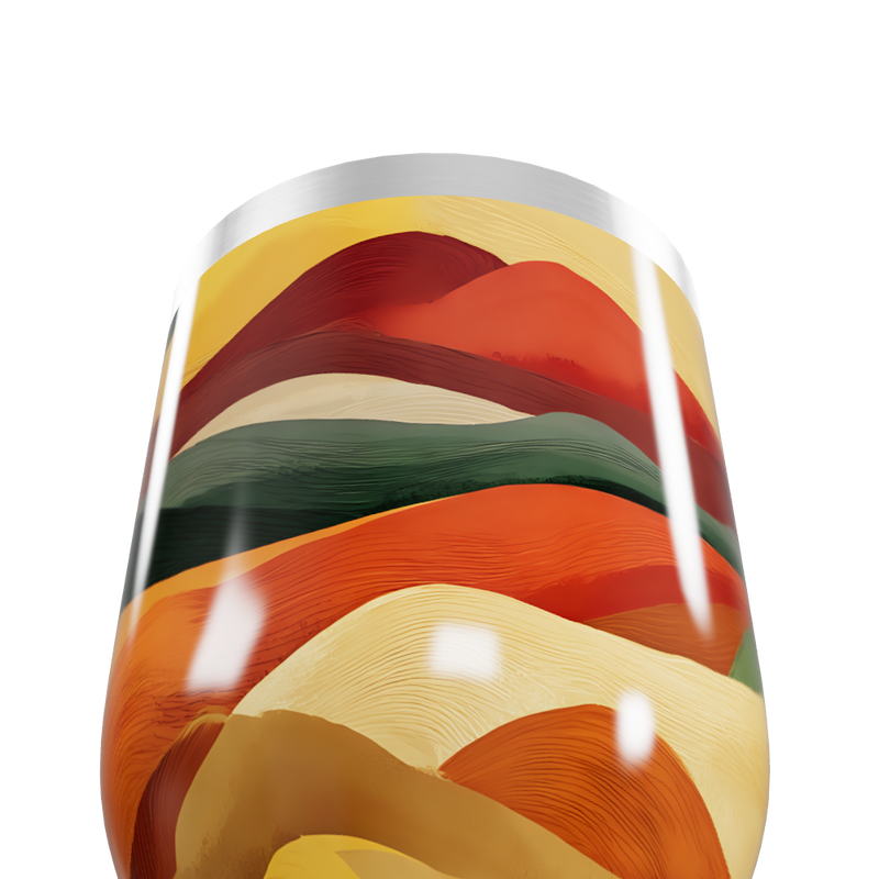 Copo Térmico Slim - Estampa Ondas Coloridas