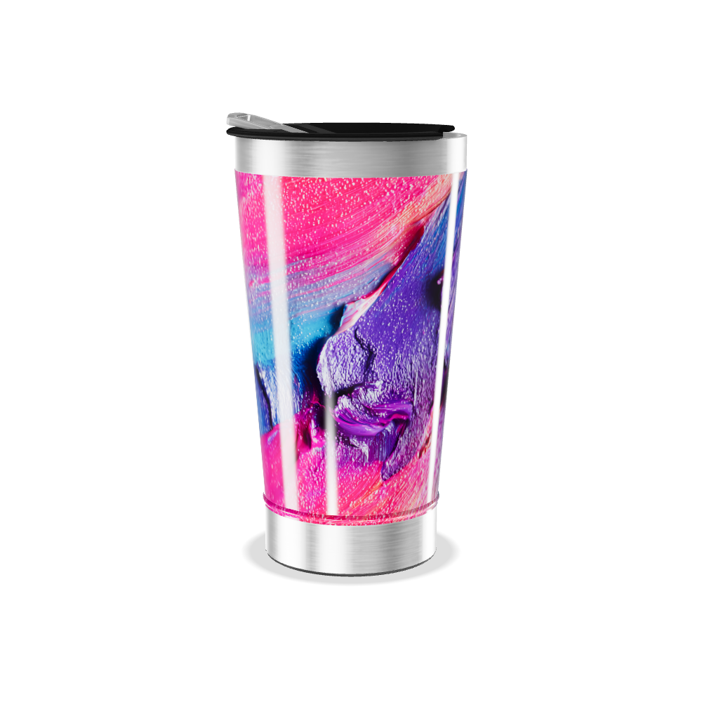 Copo Térmico - Colorido com Arte Abstrata