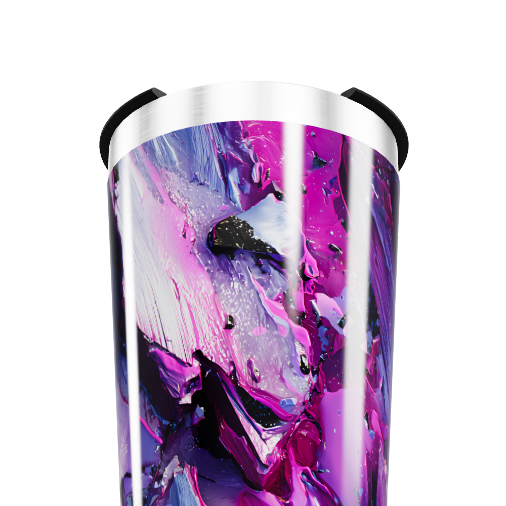 Copo Térmico - Estampa Abstrata Roxa