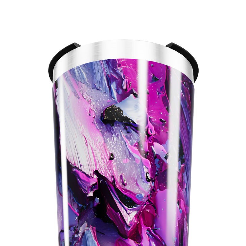 Copo Térmico - Estampa Abstrata Roxa