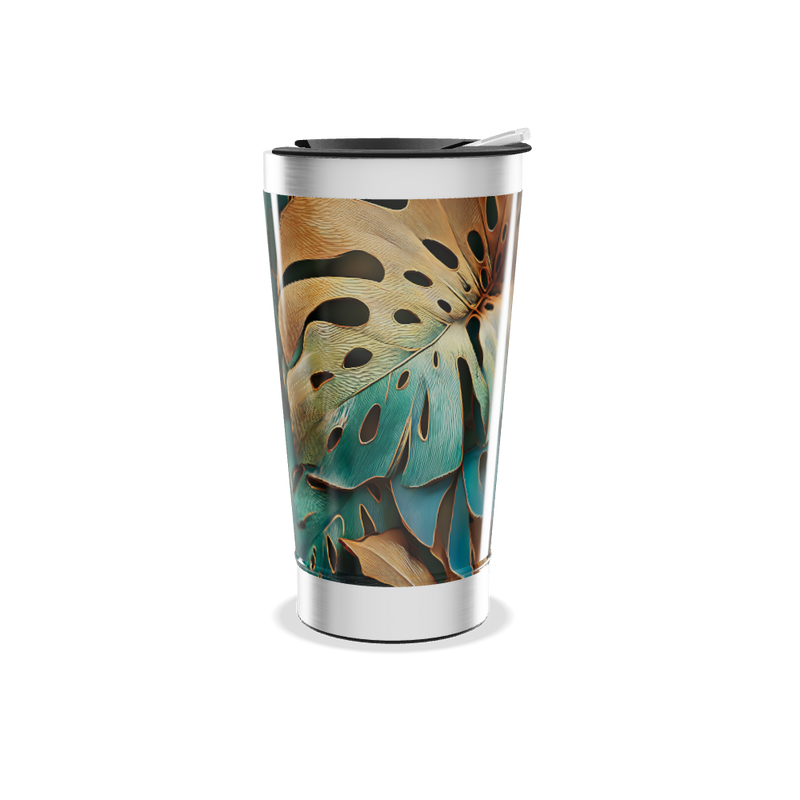 Copo Térmico - Estampa Folhagem Colorida