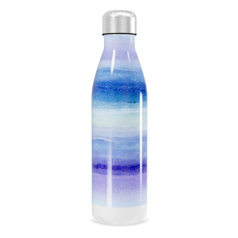 Garrafa Inox - Azul com Estampa Galáxia