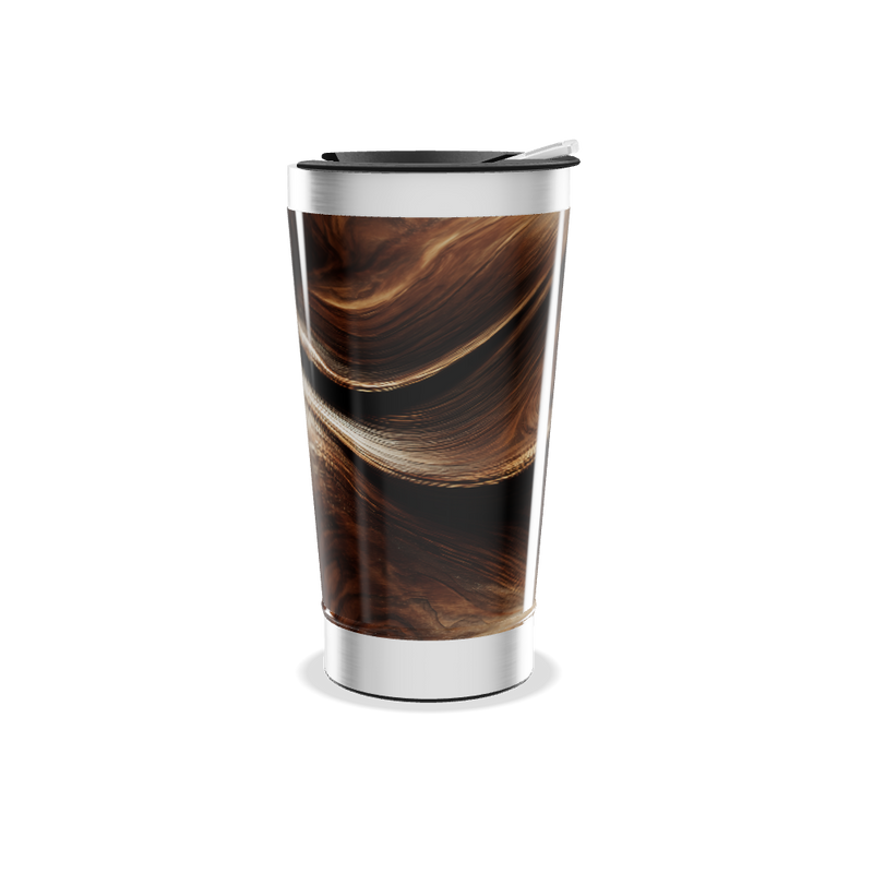 Copo Térmico - Marmorizado Marrom Inox