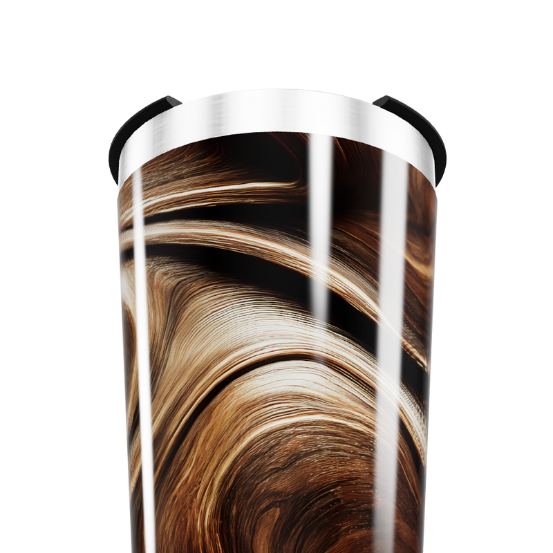 Copo Térmico - Marmorizado Marrom Inox