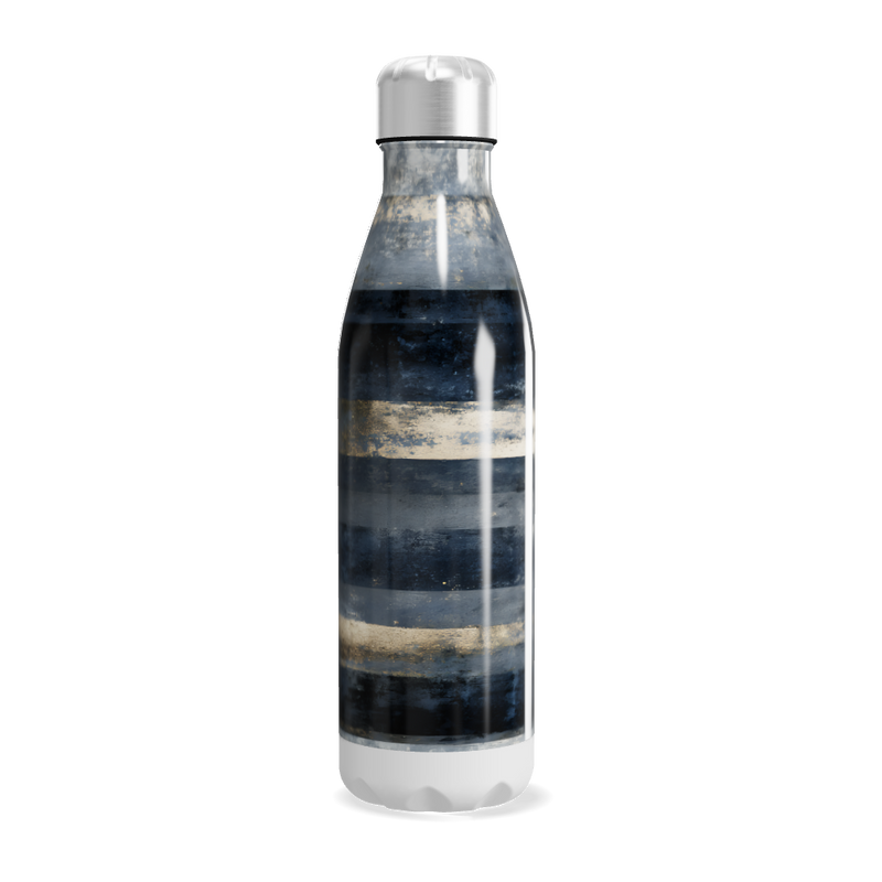 Garrafa Inox Listrada Azul e Prata