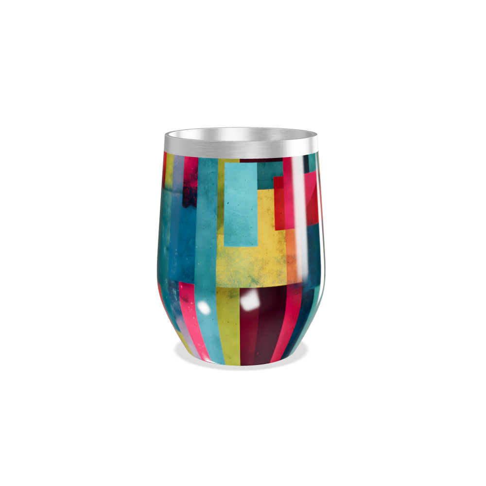 Copo Térmico Slim - Colorido Geométrico Inox