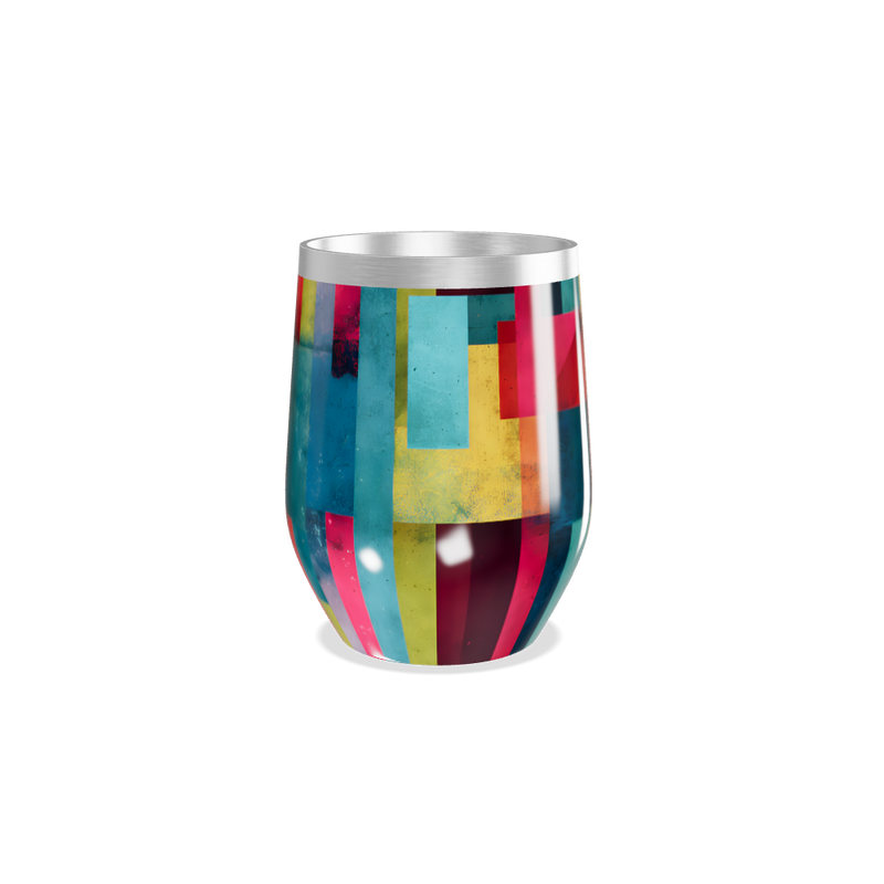 Copo Térmico Slim - Colorido Geométrico Inox