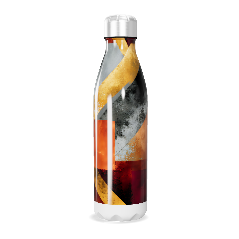 Garrafa Inox - Estampa Geométrica Colorida