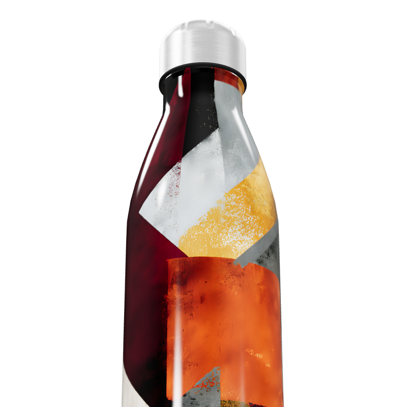 Garrafa Inox - Estampa Geométrica Colorida