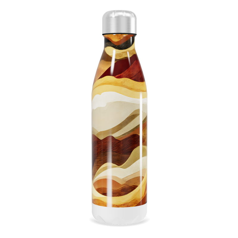 Garrafa Inox - Estampada Ondas Coloridas