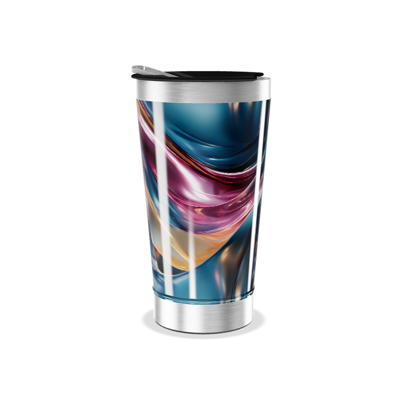 Copo Térmico - Design Abstrato Multicor