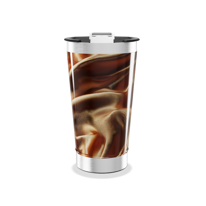 Copo Térmico - Estampa Seda Marrom
