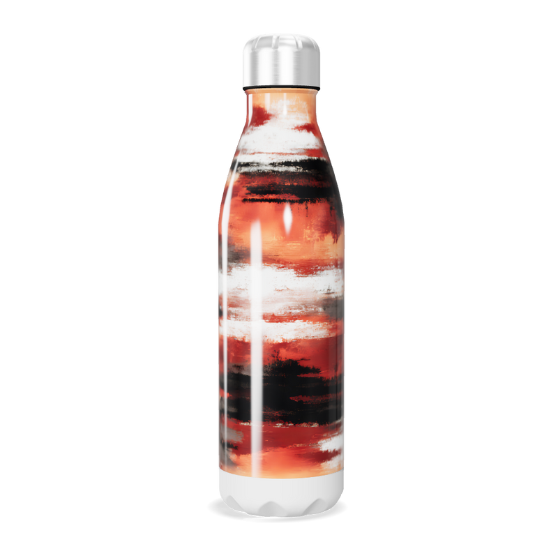 Garrafa Inox - Estampa Vermelha e Preta