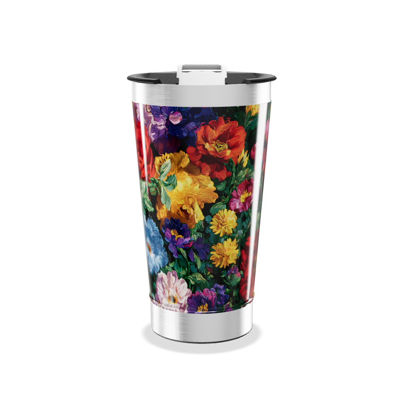 Copo Térmico - Estampa Floral Colorida