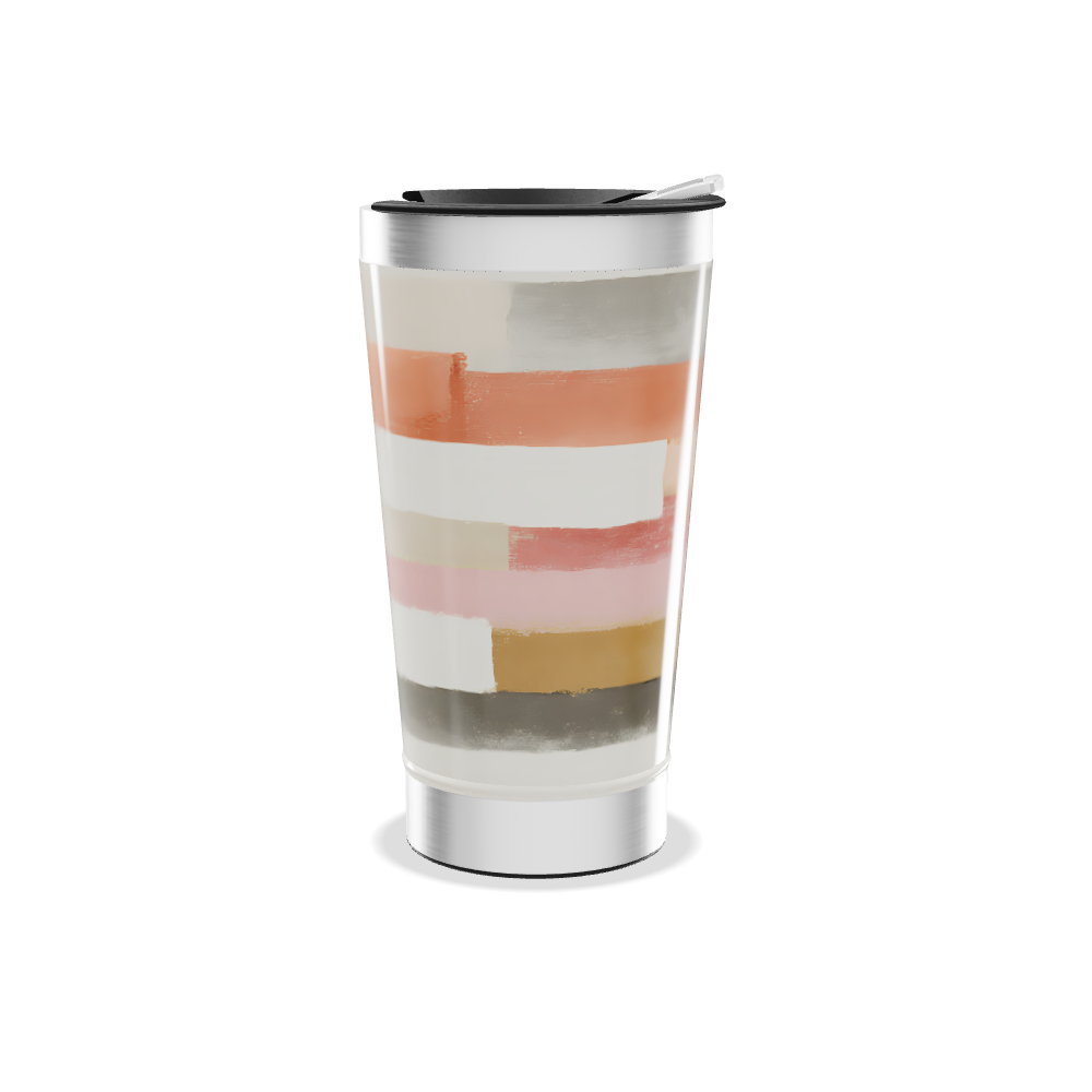 Copo Térmico - Listrado Multicor Aço Inox