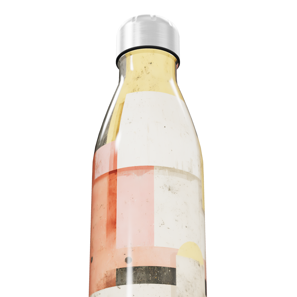 Garrafa Inox - Estampa Geométrica Colorida